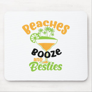 Tapis De Souris Plages Booze Besties Cute Alcoholholy Funny Friend