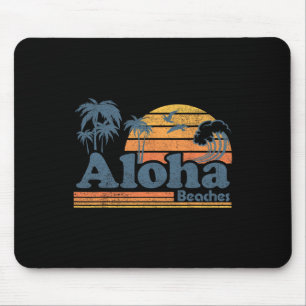 Tapis De Souris Plages d'Aloha Hawaii Plage Vintage Surf Retro H