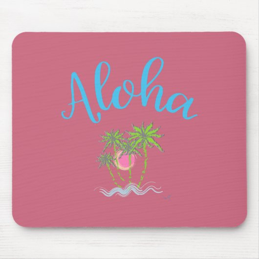 Tapis De Souris Plages d'Aloha Style hawaïen Été Tropical (Devant)