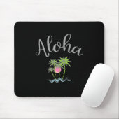 Tapis De Souris Plages d'Aloha Style hawaïen Été Tropical Noir (Avec souris)