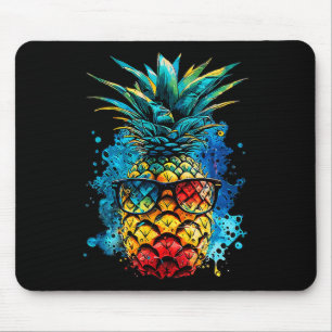 Tapis De Souris Plages D'Été Colorées À L'Ananas Tropical