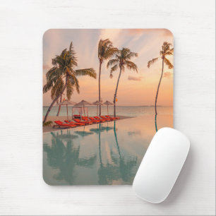 Tapis De Souris Plages tropicales   Maldives Tropical Beach & Pool