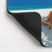 Tapis De Souris Plages tropicales | Plage de chaises longues Bora  (Coin)