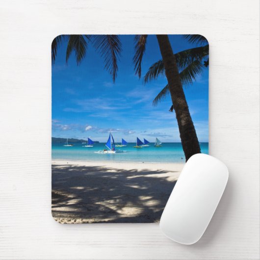 Tapis De Souris Plages tropicales | White Beach Boracay Philippine (Avec souris)