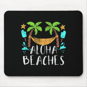 Tapis De Souris Plages vintages d'Aloha Hawaiian Hawaii Vacances B