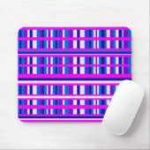 Tapis De Souris Plaid bleu rose violet (Avec souris)