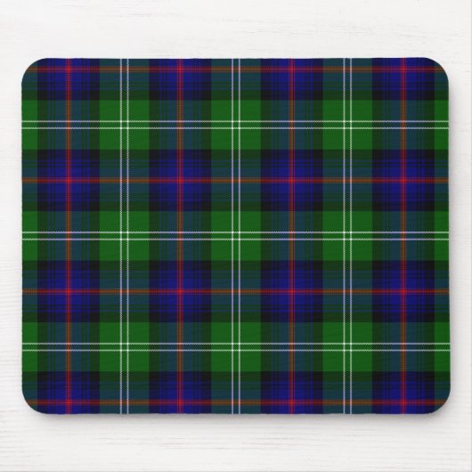 Tapis De Souris plaid bleu vert de tartan du sud (Devant)