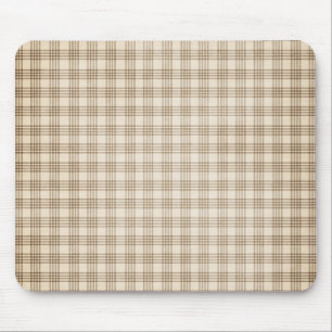 Tapis De Souris Plaid Brown et beige