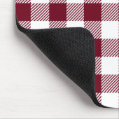 Tapis De Souris Plaid de Buffalo : Rouge foncé (Coin)