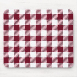 Tapis De Souris Plaid de Buffalo : Rouge foncé