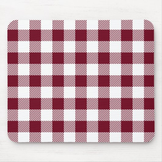 Tapis De Souris Plaid de Buffalo : Rouge foncé (Devant)
