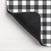 Tapis De Souris Plaid de buffle noir et blanc (Coin)