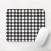 Tapis De Souris Plaid de buffle noir et blanc (Avec souris)