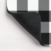 Tapis De Souris Plaid de buffle noir et blanc (Coin)