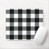 Tapis De Souris Plaid de buffle noir et blanc (Avec souris)