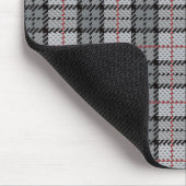 Tapis De Souris Plaid de pixel dans le gris avec la rayure rouge (Coin)