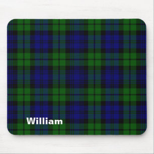 Tapis De Souris Plaid de tartan noir traditionnel de montre