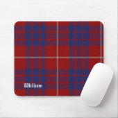 Tapis De Souris Plaid de tartan rouge, blanc, et bleu de Hamilton (Avec souris)