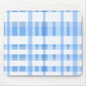 Tapis De Souris Plaid doucement bleu et blanc (Devant)