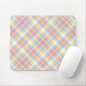 Tapis De Souris Plaid en pastel de rayure (Avec souris)