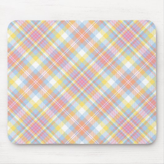 Tapis De Souris Plaid en pastel de rayure (Devant)