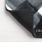 Tapis De Souris Plaid et nom du buffle noir et blanc peint (Coin)