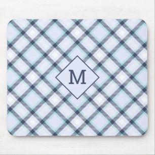 Tapis De Souris Plaid Monogramme personnalisé / Motif Tartan