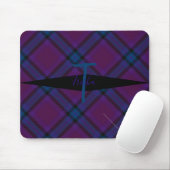 Tapis De Souris Plaid Mousepad - HAMbyWG - Maroon et Turquoise (Avec souris)