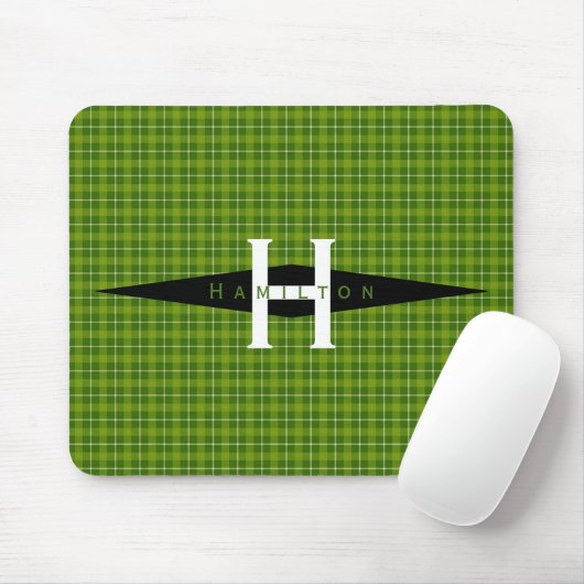Tapis De Souris Plaid Mousepad - HAMbyWG - Vert (Avec souris)