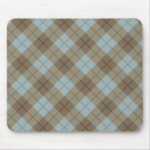 Tapis De Souris Plaid polarisé dans le bleu et le brun