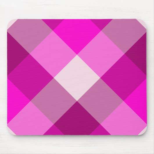 Tapis De Souris Plaid rose Mousepad (Devant)