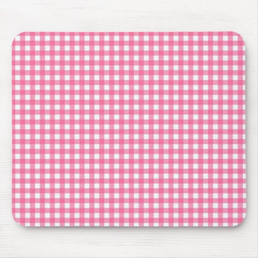 Tapis De Souris Plaid rose Mousepad (Devant)
