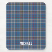 Tapis De Souris Plaid Rustic Thompson Blue Grey Check Tartan (Devant)