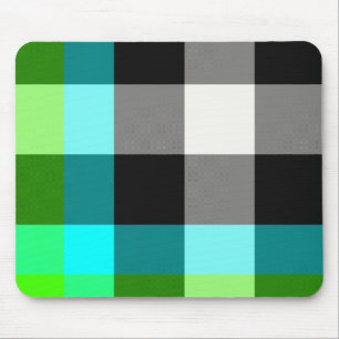 Tapis De Souris Plaid vert/bleu Mousepad