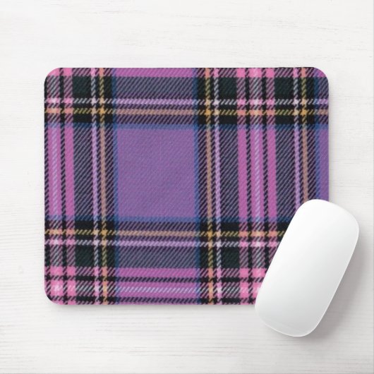Tapis De Souris Plaid violet (Avec souris)
