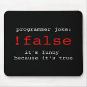 Tapis De Souris Plaisanterie de programmeur (Devant)