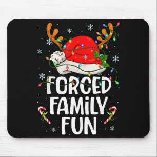 Tapis De Souris Plaisir de famille forcé Sarcasme Noël Drôle Homme