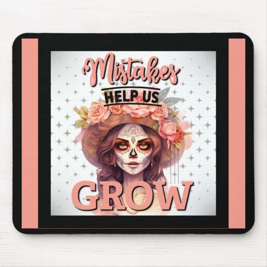 Tapis De Souris Plaisirs crâne de sucre rose (Devant)