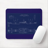 Tapis De Souris Plan de cargaison des Grands Lacs Lake Fernando (Avec souris)