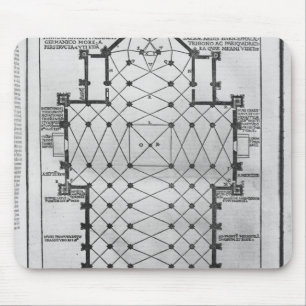 Tapis De Souris Plan de cathédrale de Milan