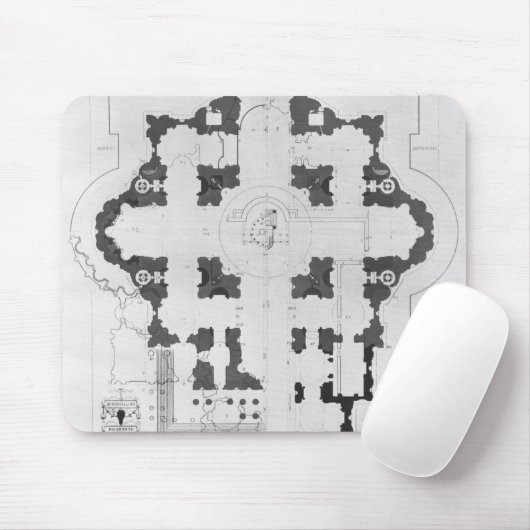 Tapis De Souris Plan de la basilique de St Peter (Avec souris)
