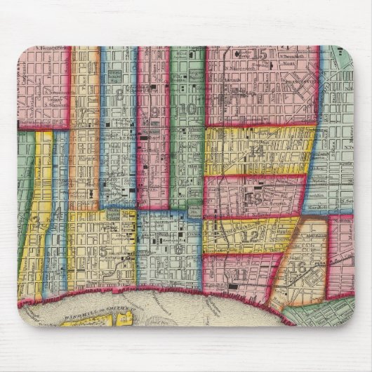 Tapis De Souris Plan De Philadelphie (Devant)