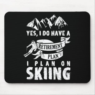 Tapis De Souris Plan de retraite Ski Skieur Retraite Cadeau drôle