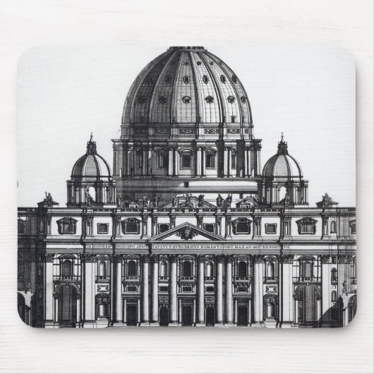 Tapis De Souris Plan de St Peter, Rome, gravé par (Devant)