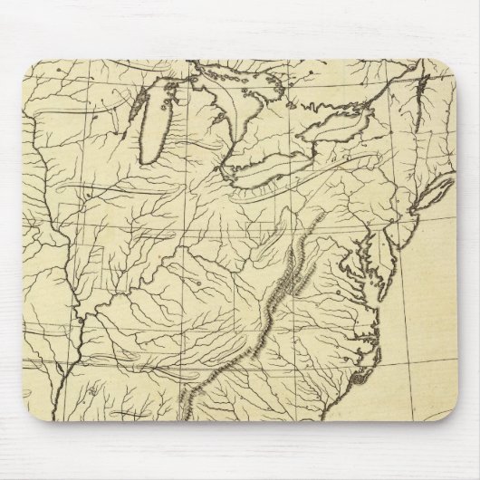 Tapis De Souris Plan des États-Unis (Devant)