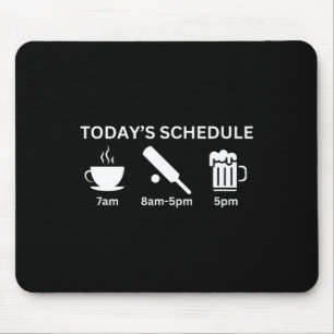 Tapis De Souris Plan d'horaire amusant Café Cricket Bière