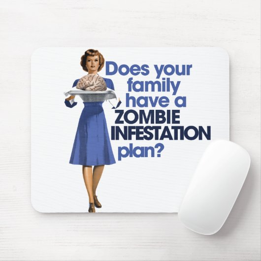 Tapis De Souris Plan d'infestation zombie (Avec souris)