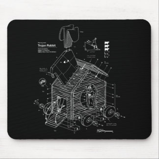 Tapis De Souris Plan directeur Cheval de Troie Rabbit drôle
