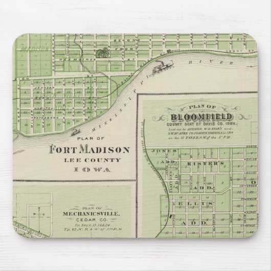 Tapis De Souris Plan du fort Madison (Devant)