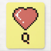 Tapis De Souris Plan noir de la reine du coeur (Devant)